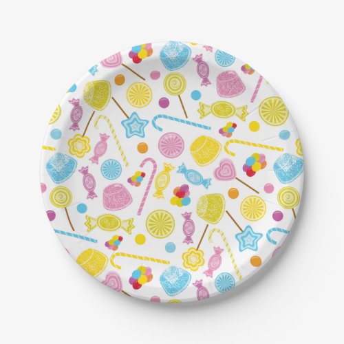 Colorful Candy Lollipop GumDrop Party Supplies Paper Plates