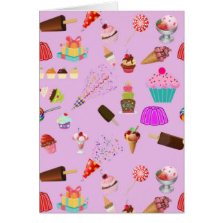 Colorful Candy Party Pattern Cards