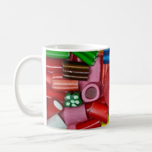 Colorful candy pieces coffee mug (Left)