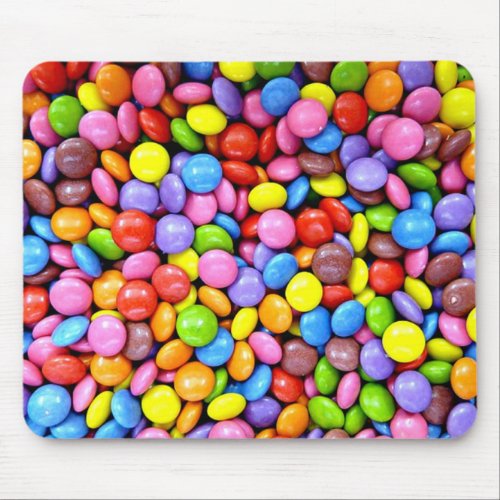 Colorful Candy Pieces Mouse Pad