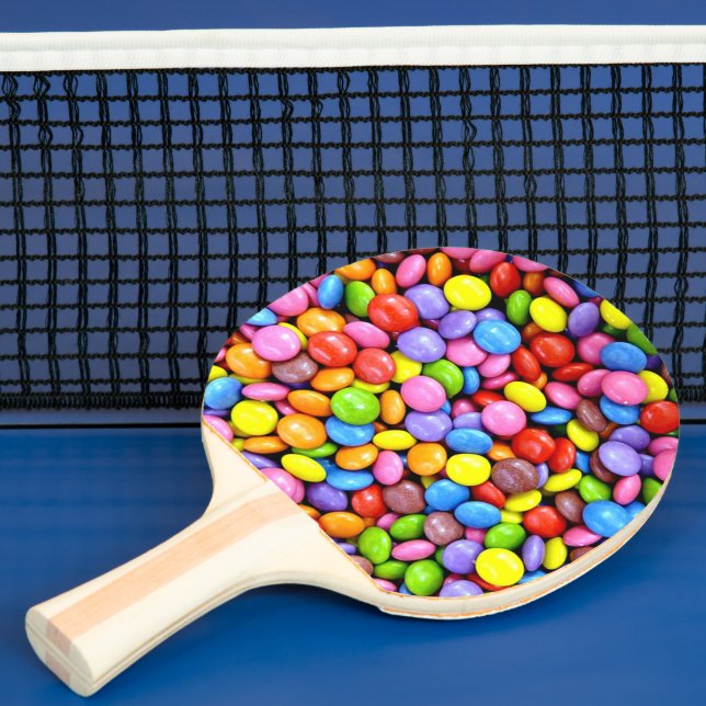 Colorful Candy Pieces Ping Pong Paddle (Insitu)