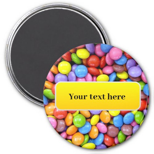 Colorful Candy Pieces TEMPLATE Magnet