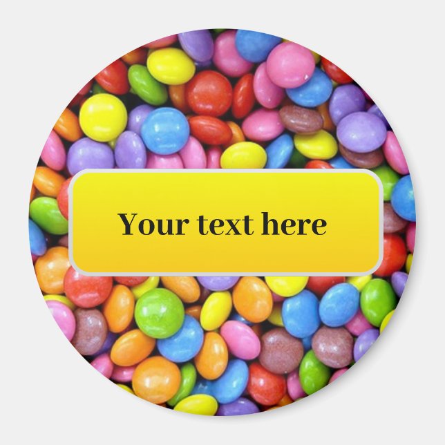 Colorful Candy Pieces TEMPLATE Magnet (Front)