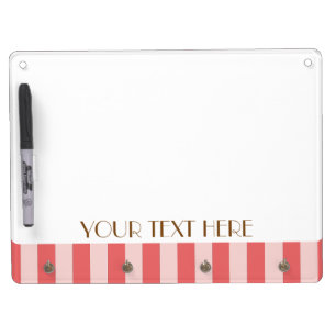 Colorful Candy Rainbow Modern Trendy Stripes Gifts Dry Erase Board With Keychain Holder