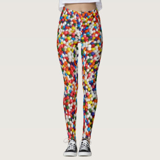 Colorful Candy Sprinkle Balls Leggings