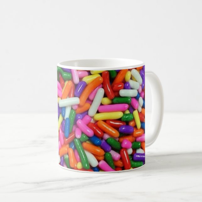 Colorful Candy Sprinkles Coffee Mug (Front Right)