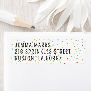 Colorful Candy Sprinkles Label