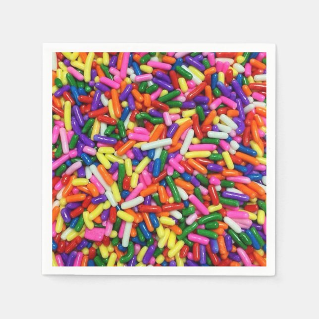 Colorful Candy Sprinkles Napkins (Front)