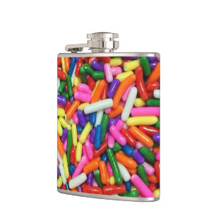 Colorful Candy Sprinkles Quirky Flask
