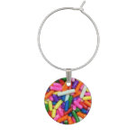 Colorful Candy Sprinkles Quirky Wine Charm