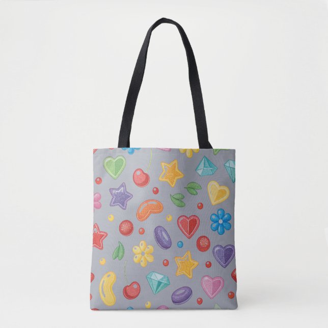 “Colorful Candy Star Shoulder Tote Bag (Front)