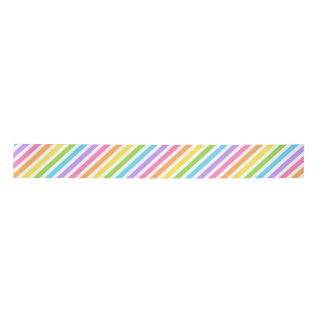 Colorful Candy Stripe Satin Ribbon (Front)