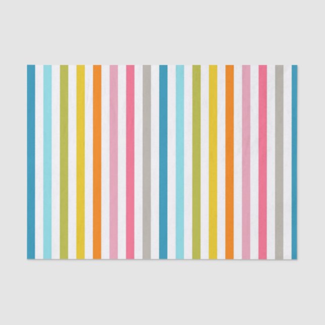 Colorful Candy Striped Tissue Paper (Front)