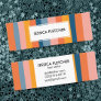 Colorful Candy Stripes Minimalist Cool Mini Business Card