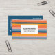 Colorful Candy Stripes QR Code Social Media Chic Business Card | Zazzle