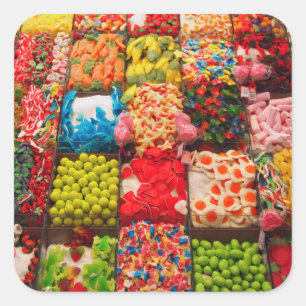Colorful candy sweet shop sticker