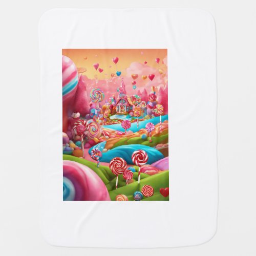 colorful candy trees lollipop baby blanket
