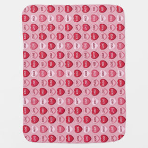 colorful candy Valentine's day heart pattern Baby Blanket