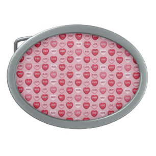 colorful candy Valentine's day heart pattern Belt Buckle