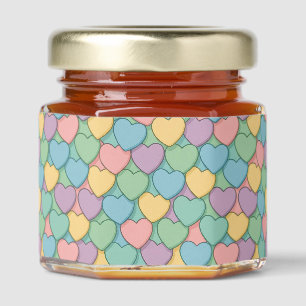 colorful candy Valentine's day heart pattern Two-T Honey Jar Favors