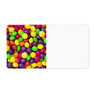 Colorful candy's background label