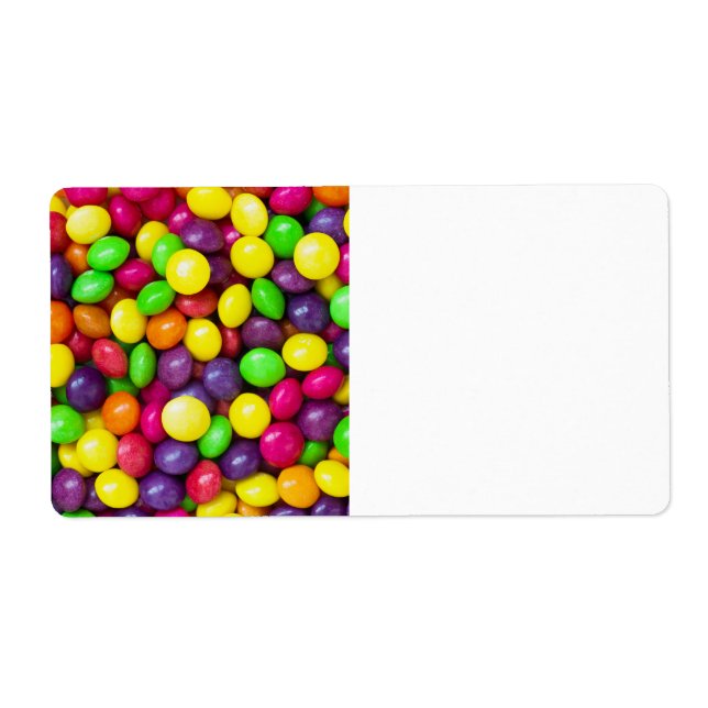 Colorful candy's background label (Front)