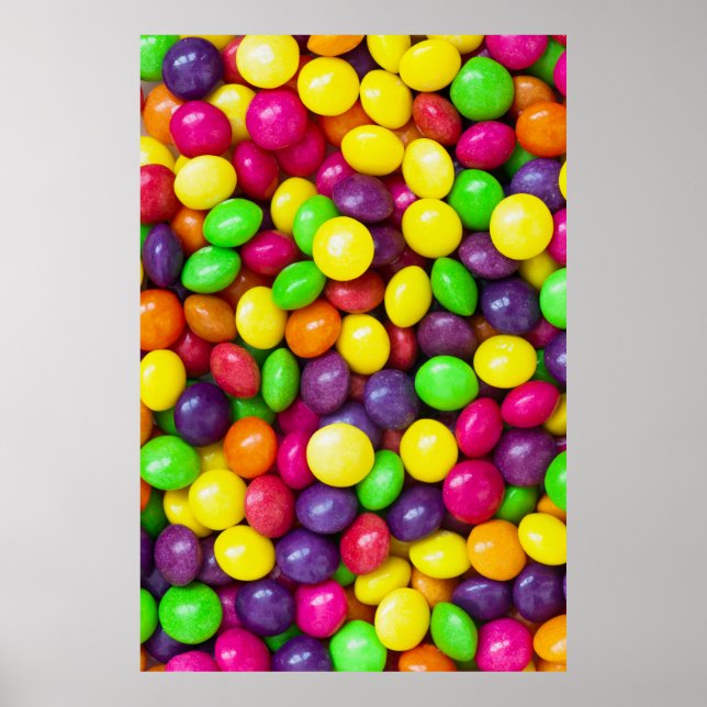Colorful candy's background poster (Front)