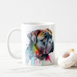 Colorful Cane Corso Dog  Pet Coffee Mug, Cup