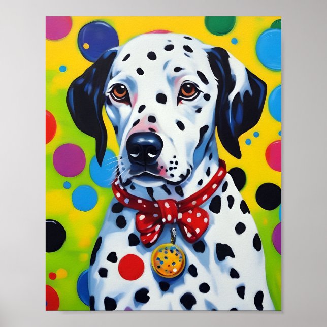Colorful Canine Dalmatian Poster (Front)