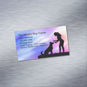 Colorful Canine Dog Trainer Business Cards 