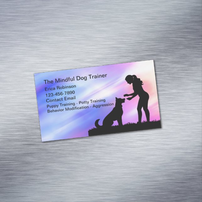 Colorful Canine Dog Trainer Business Cards  (In Situ)
