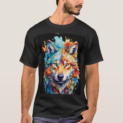 Colorful Canine Splendor T_Shirt