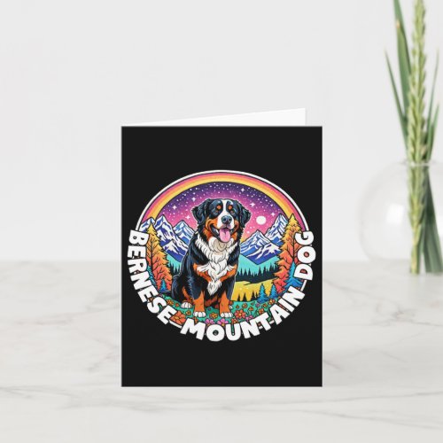 Colorful Canines _ Bernese Mountain Dog  Card
