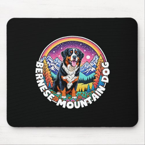 Colorful Canines _ Bernese Mountain Dog  Mouse Pad