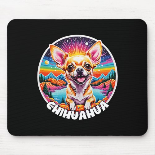 Colorful Canines _ Chihuahua  Mouse Pad