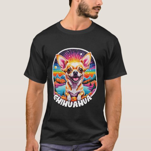 Colorful Canines _ Chihuahua  T_Shirt