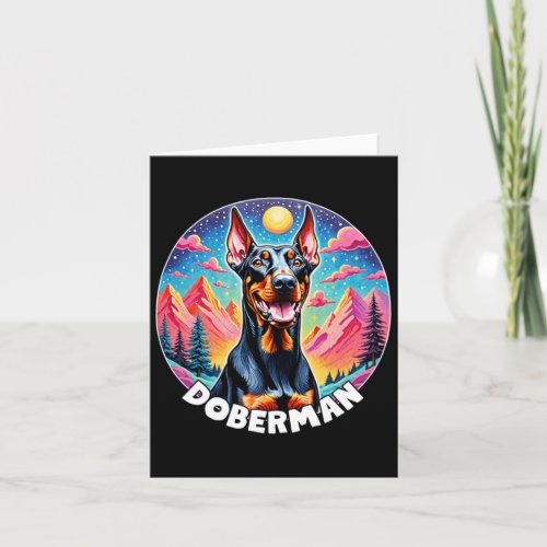 Colorful Canines _ Doberman  Card