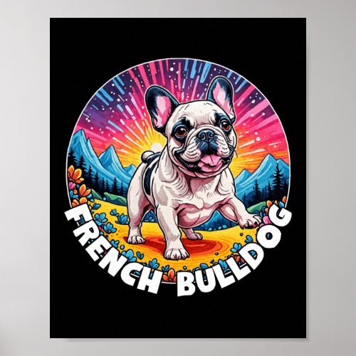 Colorful Canines _ French Bulldog  Poster