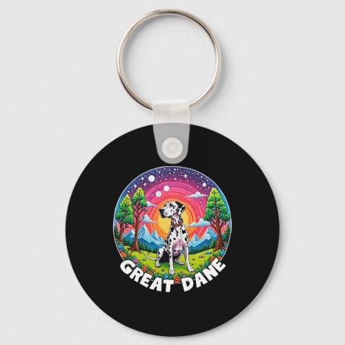 Colorful Canines _ Great Dane  Keychain