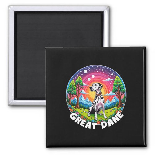 Colorful Canines _ Great Dane  Magnet