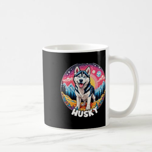Colorful Canines _ Husky  Coffee Mug