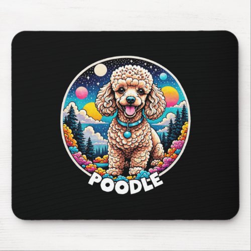 Colorful Canines _ Poodle  Mouse Pad