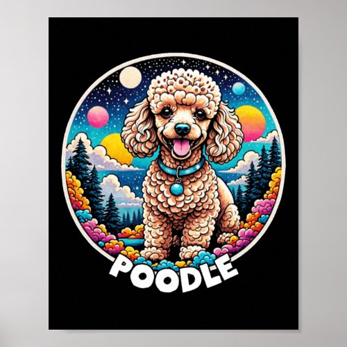 Colorful Canines _ Poodle  Poster