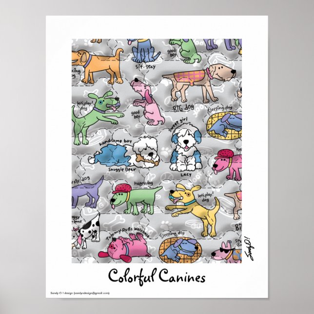 Colorful Canines Poster (Front)