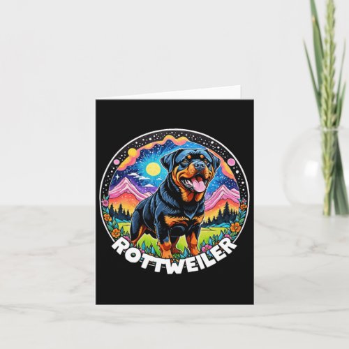 Colorful Canines _ Rottweiler  Card