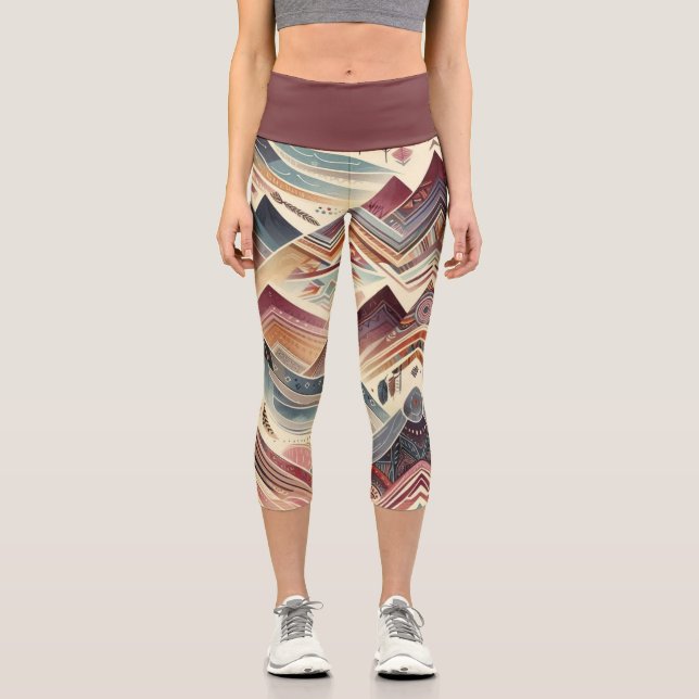 Colorful Canyons Capri Leggings (Front)