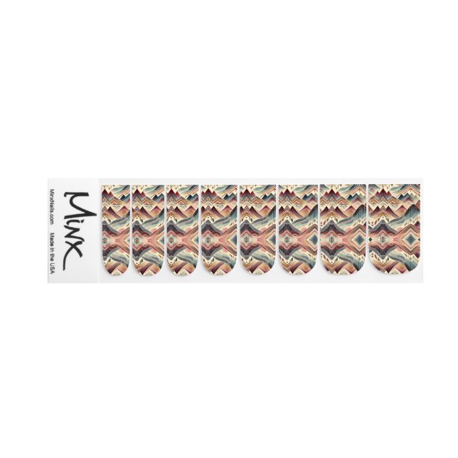 Colorful Canyons Minx Nail Art (Right Hand)