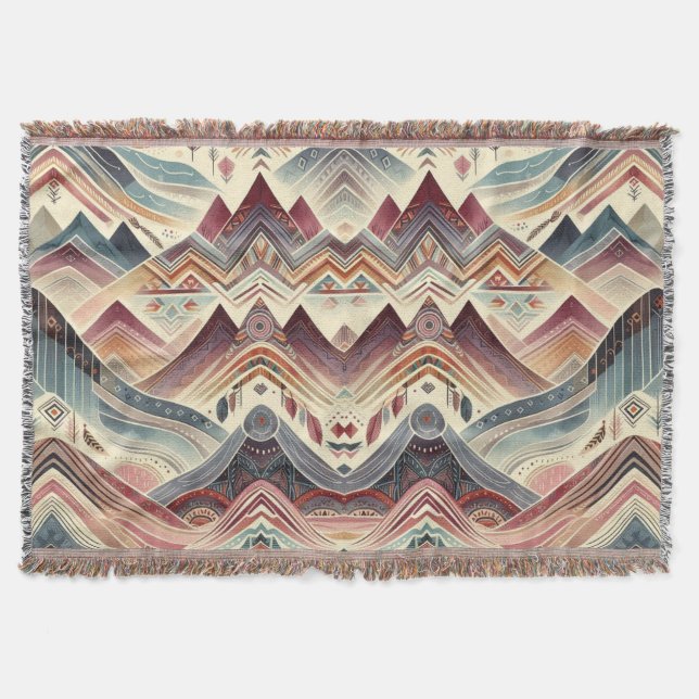 Colorful Canyons Throw Blanket (Front)