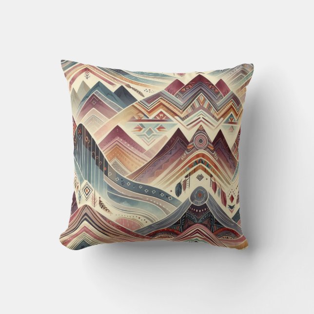 Colorful Canyons Throw Pillow (Front)