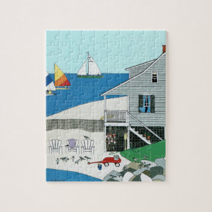 Colorful Cape Cod Cottage 8 x 10 Puzzle